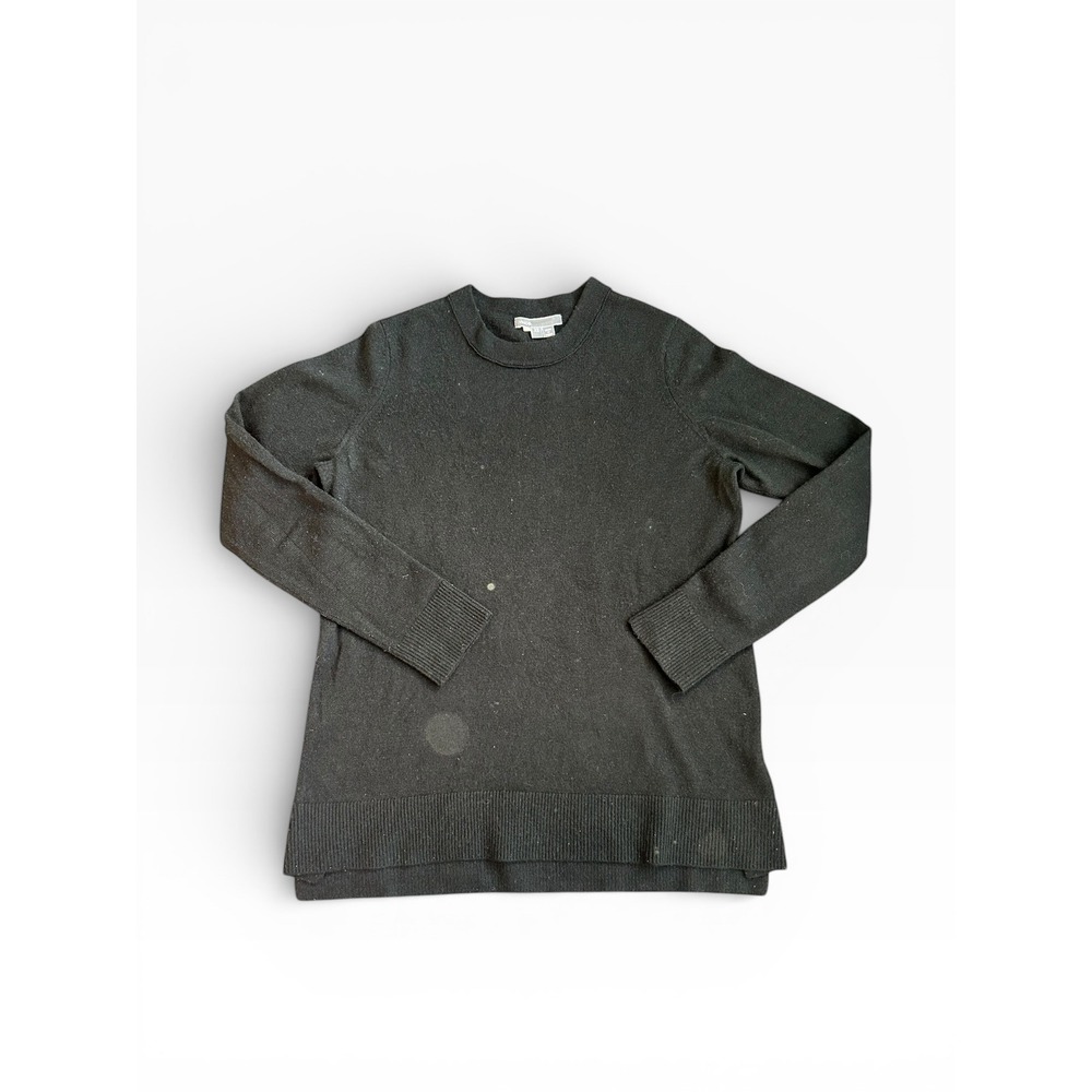 VINCE Shaker Wool Cashmere Crewneck Sweater Long Sleeve Charcoal Grey Mens XS